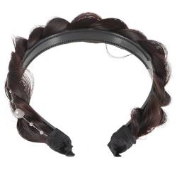 SOLUSTRE haarband hair-band stirnband rutschfestes Stirnband Dreadlocks-Perücke Perlenstirnbänder breite haarbänder für damen Haarschmuck kurzes Haar Kopfbedeckung schmücken von SOLUSTRE