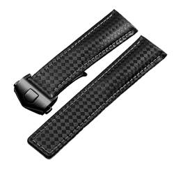 SOMKB Echtlederarmband mit Kohlefaser-Muster, 20 mm, 22 m, für TAG Heuer Monaco Serie, Uhrenarmband, Lederarmband, 22 mm, Achat von SOMKB