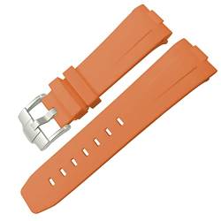 SOMKB Gummi-Uhrenarmband für Tudor Heritage Black Bay Bronze Pelagos wasserdichte Sportarmbänder 23 mm, 22 mm, 24 mm Uhrenarmband (Farbe: J, Größe: 24 mm, roségoldene Schnalle) von SOMKB