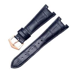 SOMKB Uhrenarmband aus echtem Leder für Patek Philippe 5711 5712G, wasserdicht, schweißfest, konkave Faltschnalle, 25 mm Armband, 25-13mm, Achat von SOMKB