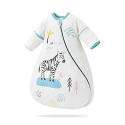 SONARIN Baby Schlafsack mit Abnehmbare Ärmel,2,5 Tog 100% Baumwolle Babyschlafsack Kinderschlafsack Winter für Kleinkinder Kinder 3 Monate bis 4 Jahre alt Warm und Atmungsaktiv(Zebra) von SONARIN