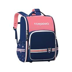 SONARIN Kinderrucksack Jungen Mädchen Schulranzen,Leichter Wasserdichter Grundschulrucksack Großes Fassungsvermögen Grundschule Ranzen Schulrucksack Schultasche Büchertasche für Kinder(Rosa,L) von SONARIN