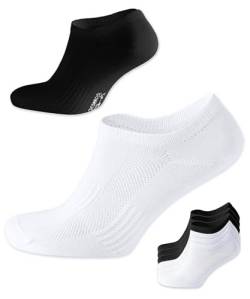 SONNORS 6er Set Sneaker Socken als Sportsocken oder Füsslinge/Sneaker Socken Herren und Sneaker Socken Damen aus Biobaumwolle/Schwarze Socken & Weiße Socken in einem Set! / socks women & socks men von SONNORS