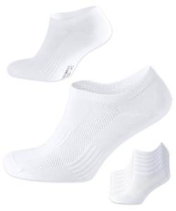 SONNORS 6er Set Weiße Sneaker Socken als Sportsocken oder Füsslinge/Sneaker Socken Herren und Sneaker Socken Damen aus Biobaumwolle / 6 Weiße Socken in einem Set! / socks women & socks men von SONNORS