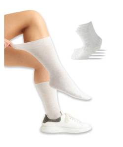 SONNORS Diabetikersocken Biobaumwolle Nahtlos Atmungsaktiv Komfortbündchen Blutzirkulation Männer Frauen Schwarz Ecru 4er-Pack Set (DE/NL/SE/PL, Numerisch, 39, 42, Regular, Tall, Standard, Ekru) von SONNORS