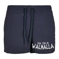 Herren Badehose Badeshorts See You in Walhalla Wikinger Odin Swim Shorts Vikings von SONS OF ODIN