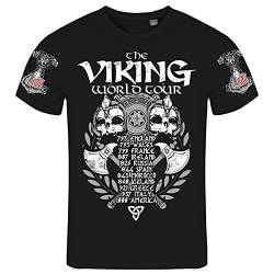 Herren T-Shirt Viking World Tour Wikinger raubzüge Europa Tour von SONS OF ODIN