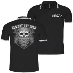 SONS OF ODIN Herren Poloshirt Polohemd Vikings Old but not Cold (mit Rückendruck) von SONS OF ODIN