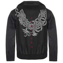 SONS OF ODIN Herren gefütterte Harrington WINTER Jacke Nordische Folklore Wikinger Nordmänner von SONS OF ODIN