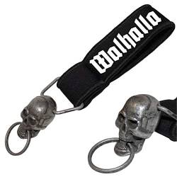 SONS OF ODIN Totenkopf Walhalla Schlüsselanhänger aus Neopren abwaschbar Schlüsselband skull von SONS OF ODIN