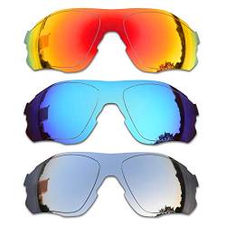 SOODASE Für Oakley EVZero Sonnenbrillen Rot/Blau/SilberPolarisierte Ersatzgläser von SOODASE