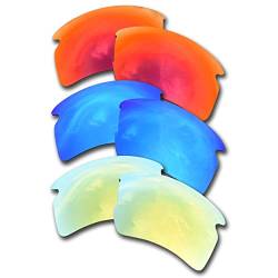 SOODASE Für Oakley Flak 2.0 XL Sonnenbrillen Rot/Blau/Gold Polarisierte Ersatzgläser von SOODASE