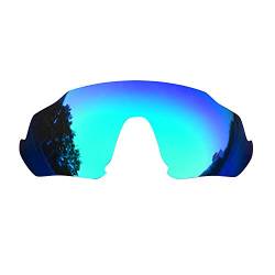 SOODASE Für Oakley Flight Jacket Sonnenbrillen Blau Polarisierte Ersatzgläser von SOODASE