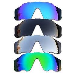 SOODASE Für Oakley Jawbreaker Sonnenbrillen Blau/Schwarz/Silber/Grün Polarisierte Ersatzgläser von SOODASE