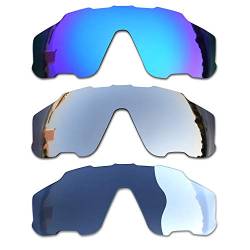 SOODASE Für Oakley Jawbreaker Sonnenbrillen Blau/Silber/Photochromie Polarisierte Ersatzgläser von SOODASE
