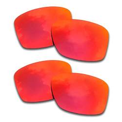 SOODASE Für Oakley Jupiter Squared Sonnenbrillen Rot 2 Paare Polarisierte Ersatzgläser von SOODASE