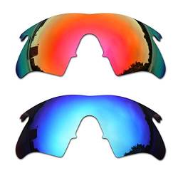 SOODASE Für Oakley M Frame Heater Sonnenbrillen Rot/Blau 2 Paare Polarisierte Ersatzgläser von SOODASE
