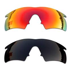 SOODASE Für Oakley M Frame Hybrid Sonnenbrillen Rot/Schwarz 2 Paare Polarisierte Ersatzgläser von SOODASE
