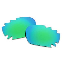 SOODASE Für Oakley Racing Jacket Vented Sonnenbrillen Grün Polarisierte Ersatzgläser von SOODASE