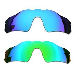 SOODASE Für Oakley Radar EV Path Sonnenbrillen Blau/Grün 2 Paare Polarisierte Ersatzgläser von SOODASE