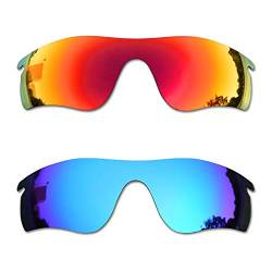 SOODASE Für Oakley Radarlock Path Sonnenbrillen Rot/Blau 2 Paare Polarisierte Ersatzgläser von SOODASE