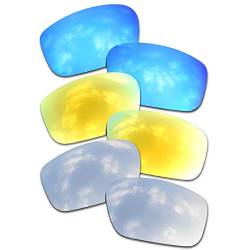 SOODASE Für Oakley Straightlink Sonnenbrillen Blau/Gold/Silber Polarisierte Ersatzgläser von SOODASE