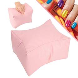 Handkissen, Nagelkunst, Handstütze, PU-Leder, Maniküre, Hand-Fußstütze, Kissen für Schönheitssalon, Nagelpflege-Pad (pink) von SOONHUA