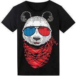 LED T-Shirt für Party Hiphop Cosplay Konzert Geburtstagsgeschenk Beste Christmas Kostüm Sound Aktiviertes Equalizer Shirt DJ T-Shirt(Panda) von SOOOEC