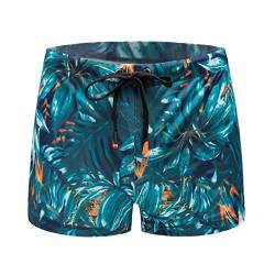 SOOUICKER Badehose Herren Bunt Hawaii Badeshorts Herren Stretch Schwimmhose Herren Sexy Badehose Herren Eng Kurz Swimming Shorts Men Badehose Männer Kurz Badehose Herren Muster von SOOUICKER