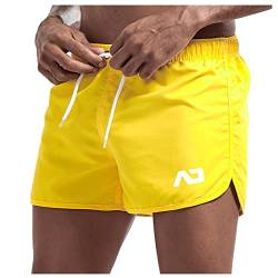 SOOUICKER Badehose Herren Kurz Bunt Badeshorts Herren Kurz Retro Schwimmhose Herren Boxer Badeshorts Herren Neonfarben Badehose Herren Schnelltrocknend Neon Grün von SOOUICKER