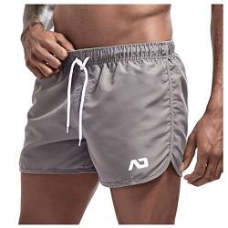 SOOUICKER Badehose Herren Kurz Bunt Badeshorts Herren Kurz Retro Schwimmhose Herren Boxer Badeshorts Herren Neonfarben Badehose Herren Schnelltrocknend Neon Grün von SOOUICKER