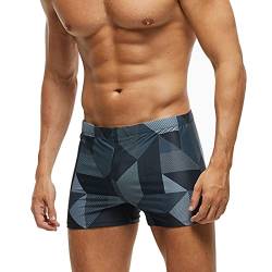 SOOUICKER Badehosen für Herren, Badehose Herren Kariert Badeshorts Herren Stretch Schwimmhose Herren Boxershorts Badehose Herren Retro Badeshorts Herren Kurz Eng Badehose Männer Muster von SOOUICKER