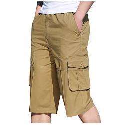 SOOUICKER Cargohose Herren Kurz Cargo Shorts Herren Baggy Kurze Hosen Herren mit Vielen Taschen Seitentaschen Herren-Shorts Cargo Bermuda Shorts Herren 3/4 Arbeitshosen Männer Kurz von SOOUICKER