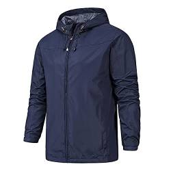 SOOUICKER Fahrrad Regenjacke Herren Atmungsaktiv Übergangsjacke Herren Kapuze Windbreaker Herren Outdoor Jacke Herren Wandern Regenjacke Herren Joggen Outdoorjacke Herren Sport Herbstjacke von SOOUICKER