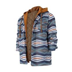 SOOUICKER Flanellhemd Herren Gefüttert Kariert Winterjacke Herren Warm Holzfäller Jacke Herren Winter Sweatjacke Herren mit Kapuze übergangsjacke Herren Flanell Kapuzenjacke Herren Winter von SOOUICKER