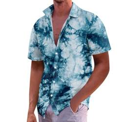 SOOUICKER Hawaii Hemd Männer Bunt Hemd Herren 3D Druck Kurzarmhemd Herren Print Freizeithemden für Herren Sommer Hemd Herren Kurzarm Urlaub Sommerhemd Herren Muster von SOOUICKER