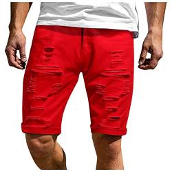 SOOUICKER Kurze Hose Herren Sommer Jeans Shorts Herren Ripped Kurze Hosen Herren Jeans Kurze Jeans Herren mit Löcher Kurze Hosen Herren Denim Modern Bermuda Shorts Herren Elegant von SOOUICKER