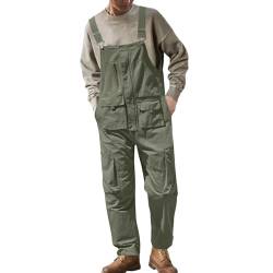 SOOUICKER Latzhose Herren Cargo Latzhose Herren Arbeitshose Grün Latzhose Herren Outdoor Latzhose Herren Baggy Latzhose Herren Modern Latzhose Herren Vintage Freizeit von SOOUICKER