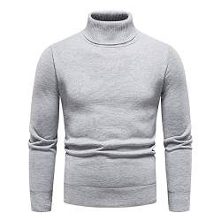 SOOUICKER Rollkragenpullover Herren Strick Rollkragenpullover Herren Slim Fit Strickpullover Herren Rollkragen Pullover Herren Einfarbig Strickpullover Herren Ohne Kapuze Orange Navyblau von SOOUICKER