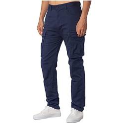 SOOUICKER Trainingshose Herren Regular Fit Viele Taschen Cargo Cargohose Herren Baumwolle Freizeithose Herren mit Seitentaschen Wanderhose Herren Cargo Slim Fit Straight von SOOUICKER