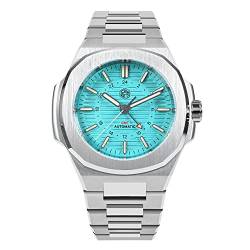 San Martin 43 mm klassische Business-Luxus-GMT Herren-Armbanduhr, automatische mechanische Uhren für Herren, Saphirglas, 10 bar BGW-9 leuchtend, Farbe, 1 von SOTAG