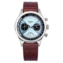 Sugess 1963 Handwind-Chronograph-Armbanduhr, Saphirglas, wasserdicht, Handwind, Power-Reserve, Herren-Pilotenuhr, farbe 1 von SOTAG