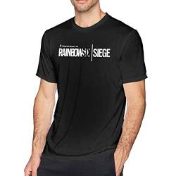 SOTTK Sportbekleidung Herren Kurzarmshirt, Men's Crew Neck T-Shirt Rainbow-Six-Siege Cotton Casual Short Sleeve Tee von SOTTK