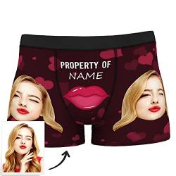 SOUFEEL Personalisiert Herren Boxershorts Unterwäsche mit Gesicht Bild, Unterhose Mehrfarbig lustig Geschenk Valentinstag Weihnacht für Freund Ehemann von SOUFEEL