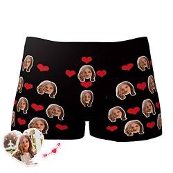 SOUFEEL Personalisiert Herren Boxershorts Unterwäsche mit Gesicht Bild, Unterhose Mehrfarbig lustig Geschenk Valentinstag Weihnacht für Freund Ehemann von SOUFEEL