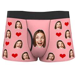 SOUFEEL Personalisiert Herren Boxershorts Unterwäsche mit Gesicht Bild, Unterhose Mehrfarbig lustig Geschenk Valentinstag Weihnacht für Freund Ehemann von SOUFEEL