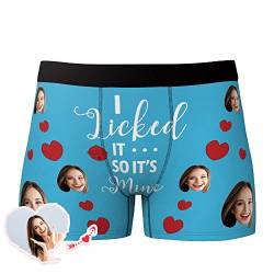 SOUFEEL Personalisiert Herren Boxershorts Unterwäsche mit Gesicht Bild, Unterhose Mehrfarbig lustig Geschenk Valentinstag Weihnacht für Freund Ehemann von SOUFEEL