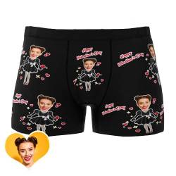 SOUFEEL Personalisiert Herren Boxershorts Unterwäsche mit Gesicht Bild, Unterhose Mehrfarbig lustig Geschenk Valentinstag Weihnacht für Freund Ehemann von SOUFEEL