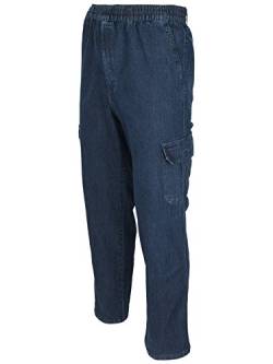 SOUNON Herren Jeans, Cargojeans, Schlupfhose Schlupfjeans, Stretchjeans Dunkelblau, Groesse: XL von SOUNON