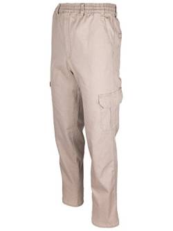 SOUNON Herren Jeans, Cargojeans, Schlupfhose Schlupfjeans, Stretchjeans Sandbeige, Groesse: L von SOUNON